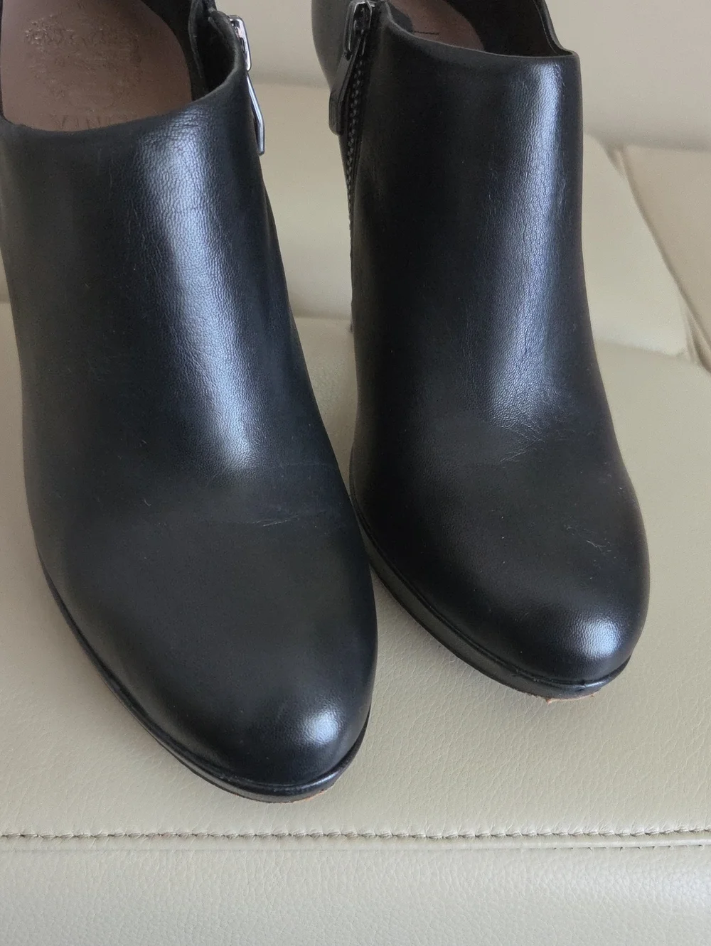 Classic Black Leather Women's High-Heel Ankle Booties